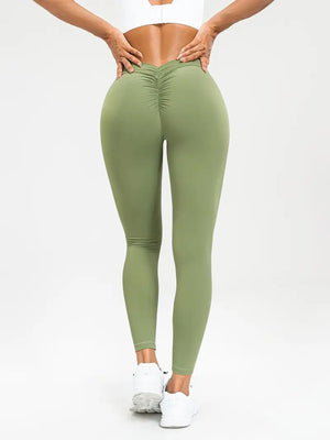Women's Yoga Pants High Waist Lift High Elastic Tight Fitness Trousers - MISSCLAUS
