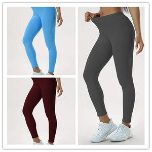 Women's Yoga Pants High Waist Lift High Elastic Tight Fitness Trousers - MISSCLAUS