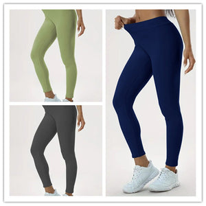 Women's Yoga Pants High Waist Lift High Elastic Tight Fitness Trousers - MISSCLAUS