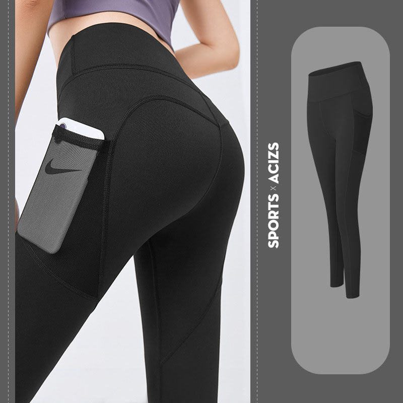 Yoga Pants Women With Pocket Leggings Sport Girl Gym Leggings Women Tummy Control Jogging Tights Female Fitness Pants - MISSCLAUS